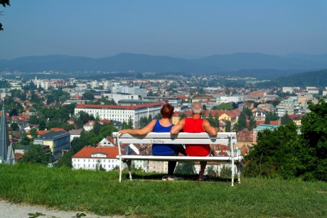 Любляна. Словения - По дороге в Любляниский град