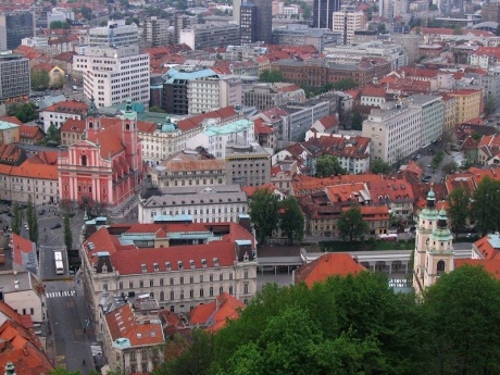 Люблянский Град и ночные дороги Словении